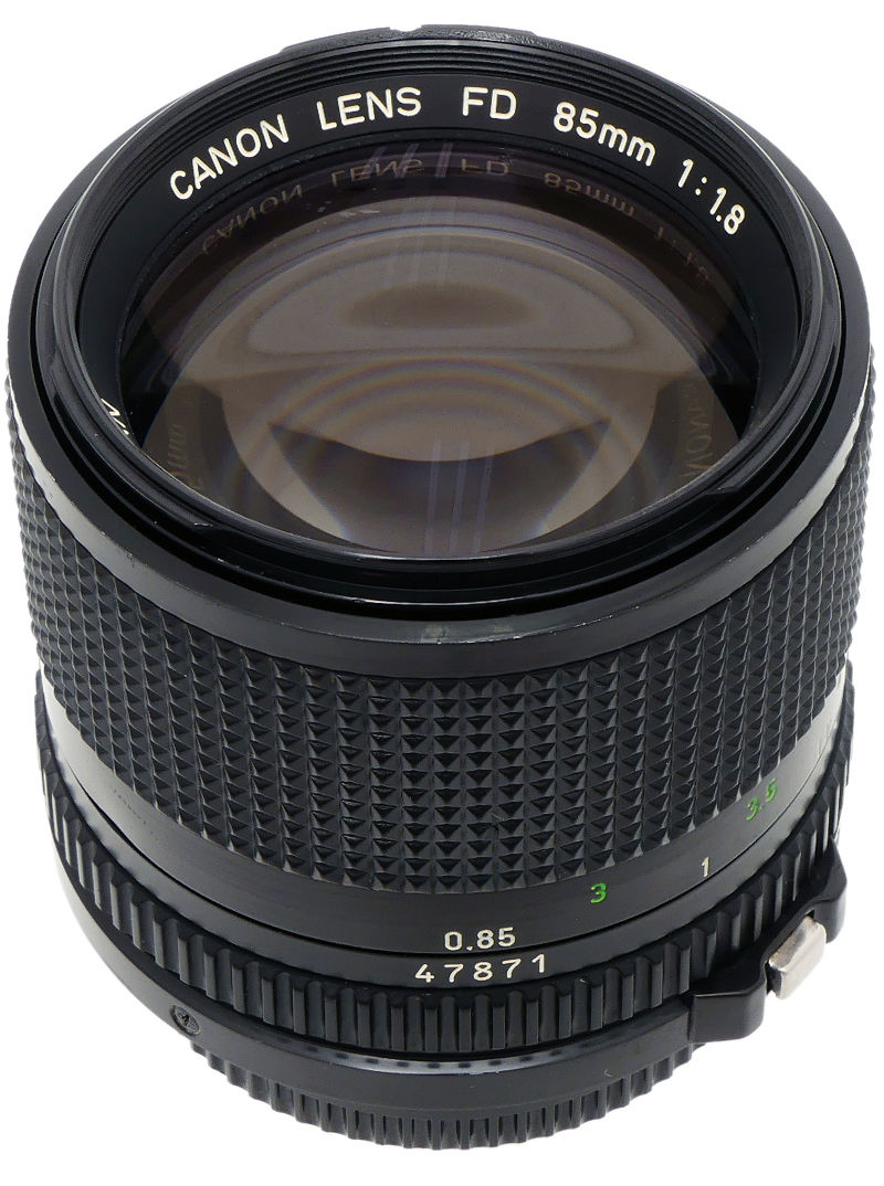 カメラ レンズ(単焦点) Canon FDn 85mm F/1.8 | LENS-DB.COM