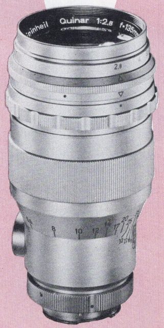Steinheil Munchen Quinar 135mm F/2.8 VL