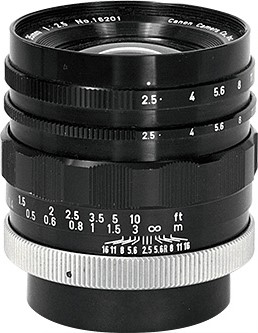 Canon Super-Canomatic R 35mm F/2.5 | LENS-DB.COM
